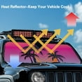 thumbnail image 4 of Uorisanigo Windshield Sun Shade Compatible with Jeep Wrangler 1997-2018, Foldable Sunset Palm Tree Front Sunshade Blocks UV Rays and Heat, Sun Shade Shield Compatible with Wrangler JK JKU TJ, 4 of 7