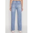 thumbnail image 5 of Womens WAX Mid Rise Whiskered Straight Leg Jeans, 5 of 5