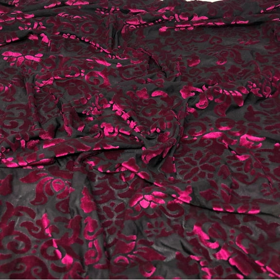 Electric Lotus Floral Burnout Velvet