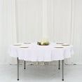 thumbnail image 4 of BalsaCircle 70" Round Polyester Tablecloths for Wedding - White, 4 of 8