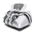 thumbnail image 2 of XYD Women Mules Layered Buckles Pointed Toe Tapered Low Heel Slippers Slip-on Fashion Sandals Casual Dressy Shoes Size 11 Silver, 2 of 4