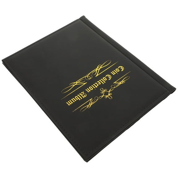 FRCOLOR Coin Collection Book In-line Leather (Black)