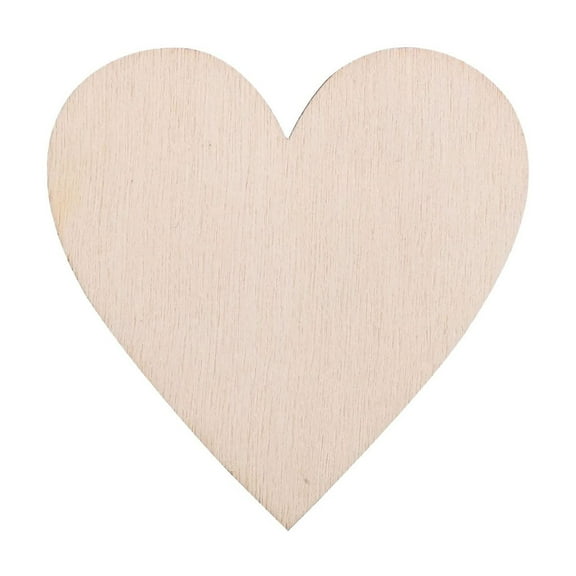 HCTSHG 50 Pcs 5cm Wood Hearts, Unfinished DIY Crafts Cutouts for Painting, Valentine Party Ornaments, Wedding Gift Tags Keychains Customizable Decor ﻿