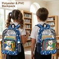 thumbnail image 4 of SEANATIVE PVC Clear Backpack for Kids Transparent School Backpack Large Capacity Clear Bag Bookbag Daypack for Elementary Middle School, Westie Dog Paw Bone Blue West Highland White Terrier, 4 of 7