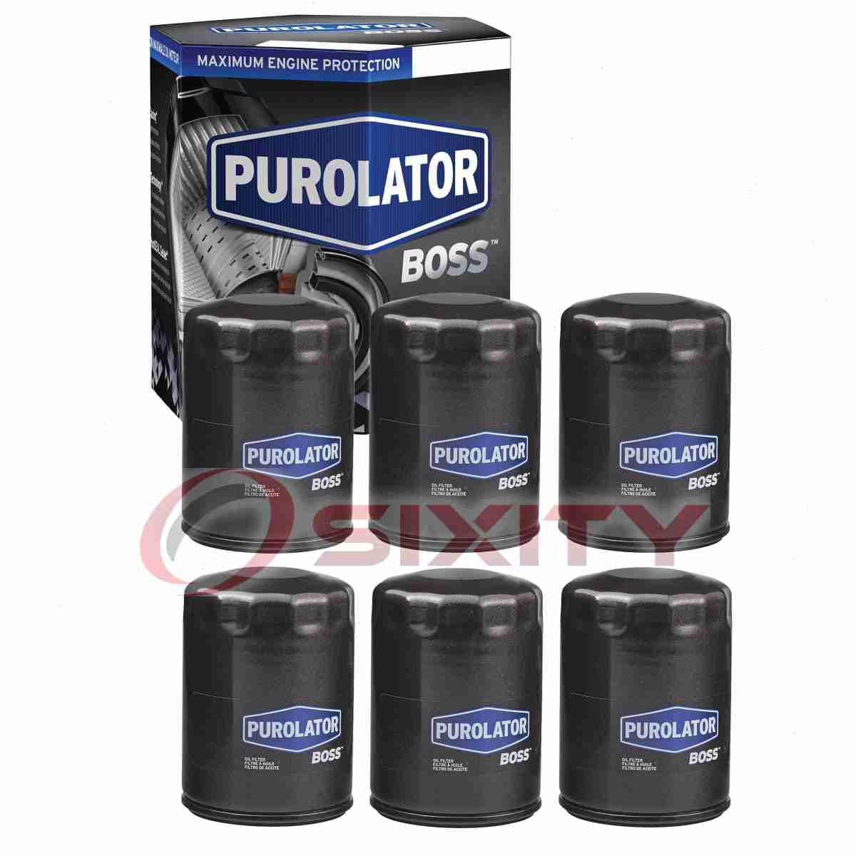 6 pc Purolator BOSS PBL25288 Engine Oil Filters for Oil Change Lubricant Filters