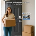 thumbnail image 6 of Veise Keypad Door Lock with Handle, Keyless Entry for Front Door & Bedroom, Electronic Lock with Code, Zinc Aluminum Metal Satin Nickel, 6 of 9