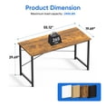 thumbnail image 5 of CONCETTA 55in Computer Office Desk, Writing Table for Small Spaces, Modern Style Home Office Desk, Rust Brown, 5 of 8