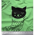 thumbnail image 1 of Soimoi Green polyester Crepe Fabric Unicorn & Bunny Cartoon Print Sewing Fabric Yard 52 Inch Wide, 1 of 3