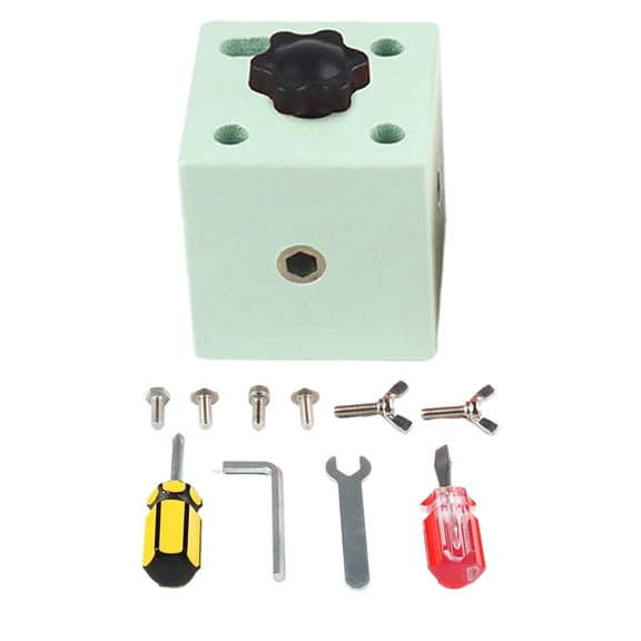 Cubo Ocupado Para Niños, Tablero De Actividad Sensorial Ocupado De Madera, Juguete De Desbloqueo, Juguete De Viaje, Juguetes Educativos De Aprendizaje Para Niños Y Bebés Cateissary FN007778-01