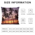 thumbnail image 5 of Creowell Sunset Palm Trees Beach Fashion Style Dirt-Resistant Throw Pillow Covers for Couch Sofa Bed Living Room Bedroom Square Summer Pillow Case 1PC 22x22in, 5 of 5
