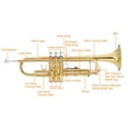 thumbnail image 3 of Glarry Brass Bb Trumpet Kit with Case Mouthpiece for Student Beginner Golden, 3 of 8