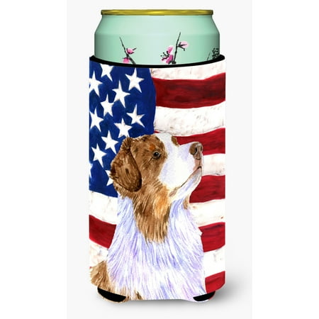 

Caroline s Treasures SS4252TBC USA American Flag with Australian Shepherd Tall Boy Hugger Tall Boy multicolor