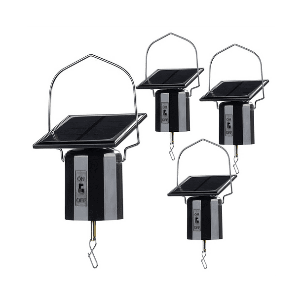 4Pcs Solar Powered Wind Spinner Motor Solar Energy Hanging Rotating