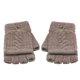 thumbnail image 2 of Soidarity 1 par de guantes de invierno para mantener el calor con solapa, guantes de punto para senderismo al aire libre, mitones sin dedos 2 en 1, rosa Deportes de nieve color café Soidarity OD000499-03, 2 of 6