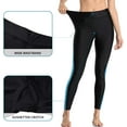 thumbnail image 3 of Women's Sport Legging Color Block High Waisted Fitness Swim Pant, 3 of 4