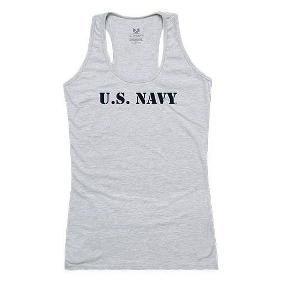 Rapid Dominance G02-NA2-HGY-03 US Navy 2 Graphic Tank Top, Heather Grey - Large