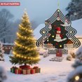 thumbnail image 3 of Metal Hanging Christmas Tree Wind Spinner - Festive Garden Decoration with Cheerful Snowman Candy Canes & Ornaments Design, 3 of 7