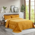 thumbnail image 3 of Home Soft Things 4 Piece Tatami Quilted Faux Fur Bedspread - Apricot - Oversize Queen (110" x 120"), 3 of 7