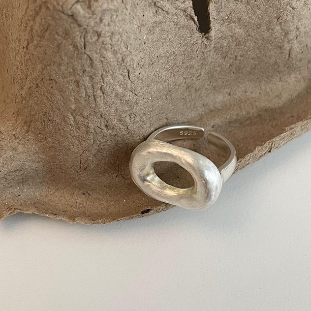 Anillos huecos simples de Plata de Ley 925 para mujer, moda geométrica, Smiple abierto hecho a mano, regalo de joyas de fiesta para alergias