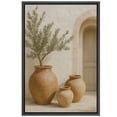 thumbnail image 6 of Framed Canvas Print Olive Tree with Terracotta Pots Wall Art Neutral Rustic Botanical Decorative for Living Room Bedroom - 24"x36" BLACK, 6 of 8