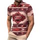 thumbnail image 1 of Camisas de Manga Larga para Hombres Impresos Girar Hacia Abajo Botones de Cuello Lateral Dividido, Casual Blusa de Manga Corta, 1 of 5