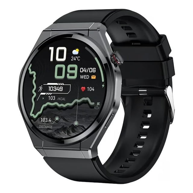SMARTWATCH R11 1.75 ULTRA HD AMOLED IPX68 DELGADO NEGRO MONITOREO FITNESS.