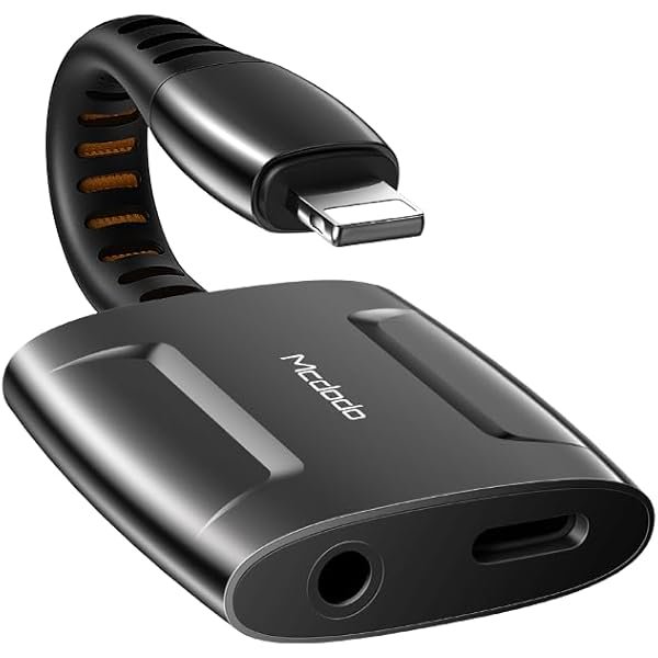 wonima11 McDodo 2 in 1 Aux iPhone Headphone Adapter & Charger Dongle,Lightning to 3.5mm Audio Cable+Audio Charger Splitter Compatible with Phone 14,13,12,11,iPad,iPod