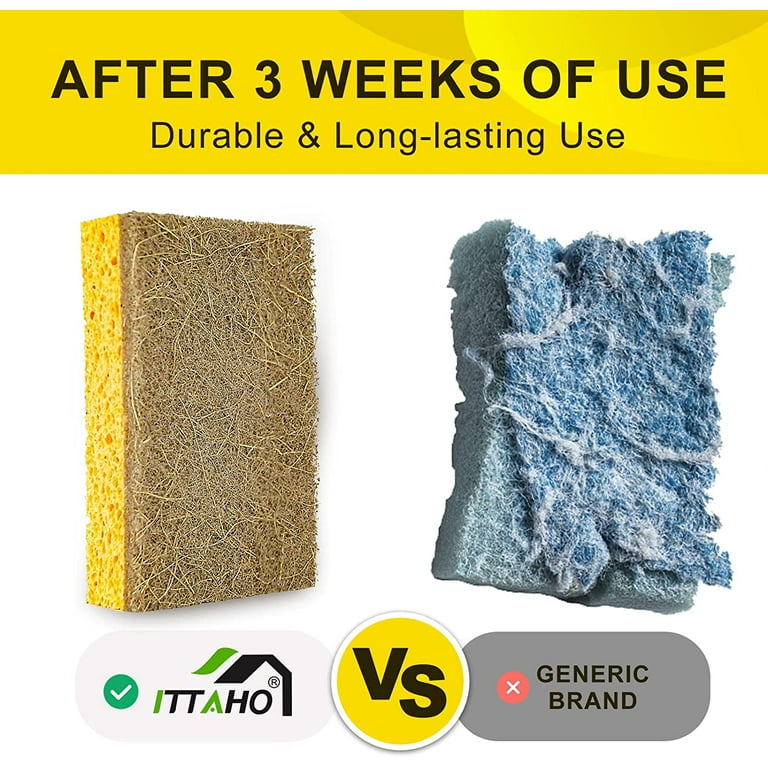 ITTAHO Damp Duster Sponge, PVA Cleaning Sponge for Household use,  Gray+Yellow+Pink 