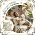 thumbnail image 3 of Floral Throw Pillow Covers 18 X 18 Inch, Spring Plant Print Linen Cushion Case for Living Room Sofa Couch, Easter Decoration Flower Pillow Sham for Home Decor Home Bedroom Easter Decorations 1pcs J, 3 of 6