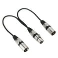 thumbnail image 2 of Cable divisor XLR, conector hembra XLR de 30 cm, cable de extensión XLR, cable adaptador XLR, eficiencia maximizada, 2 of 8