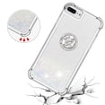thumbnail image 4 of Funda para iPhone 8 Plus/iPhone 7 Plus con Brillo Líquido Flotante, Purpurina, Parachoques y Anillo Giratorio Soporte, 4 of 5