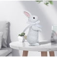 thumbnail image 2 of de de simulación, decoración de Pascua, escultura , Pie blanco Zulema Estatua de conejo, 2 of 3
