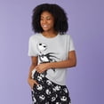 thumbnail image 3 of Richard Leeds International Womens Nightmare Before Christmas Matching 2 Piece Short Sleeve PJs Top & Jogger Pants Set - Soft & Cozy Sleep & Loungewear Pajamas Sets for Women, Gray X-Large, 3 of 6
