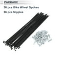 thumbnail image 4 of Unique Bargains 36pcs Universal Bicycle Spokes 13G Bike Wheel Spokes Nipple 45 Steel Black-185mm, 4 of 7