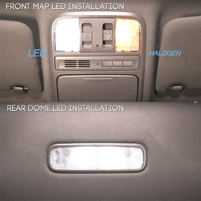 ALLA LIGHTING 6000K White LED Interior Map Light Bulbs For Honda Accord – Pair, 12V