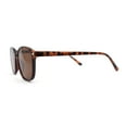 thumbnail image 3 of Elegant Thin Plastic Rounded Rectangle Gentlemens Sunglasses Tortoise Brown, 3 of 4