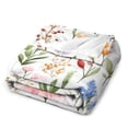 thumbnail image 3 of Watercolor Floral Bouquets Blankets Bedroom Living Room Sofa Throw Blankets for Beds, 3 of 6
