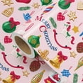 thumbnail image 2 of NeoMart- Pink Christmas Wrapping Paper - Mini Roll - 17 Inch x 16.5 Feet - Pink Christmas Toys Wrapping Paper for Xmas Holiday, Party Celebration, 2 of 14