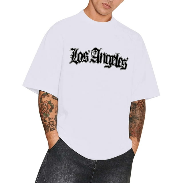 T-Shirt Vintage Coupe Ample pour Hommes - Mode Décontractée pour l'Été