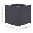 thumbnail image 4 of SAFAVIEH Larlen Concrete Modern Solid Round Patio Planter, Black, 4 of 6