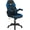 Blue, variant on Emma + Oliver Gaming Racing PC Chair with Flip-up Arms, Black LeatherSoft