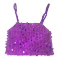 thumbnail image 4 of MuXiKeJi Clothes Girls Sparkling Carnival Adjustable Elastic Band Sequin Crop Top for Kids and, 4 of 4
