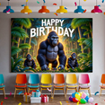 thumbnail image 4 of Decorative Design Banner Gorilla Theme Jungle Backdrop Party Decoration Celebration Banner for Kids Party Indoor Decoration Event Decoration, 4 of 9