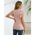 thumbnail image 4 of Women's Maternity Tops Flying Short Sleeve Stylish T Shirt Casual Pregnancy Blouse, 4 of 5