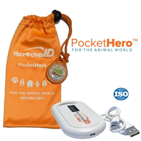 Microchip ID Systems Pocket Hero Handheld ISO Microchip Reader Scanner (Best Id Scanner App)