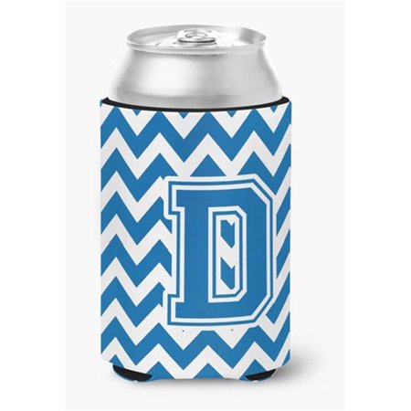 

Letter D Chevron Blue & White Can or Bottle Hugger 0.25 x 4 x 5.5 in.
