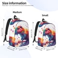 thumbnail image 3 of Naloa Watercolor Butterfly Guinea Pig Canvas Backpack for Men Women Rucksack Casual Travel Daypack College Tote Satchel Bookbag for Teens-Medium, 3 of 7