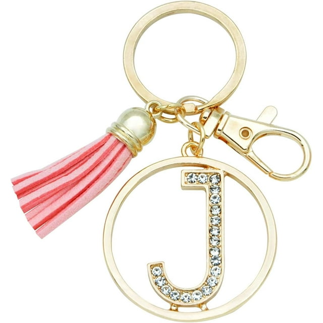 Letter Keychain,26 Letters A-Z Decorative Letter Keychain,Name Keychain for Women Girl