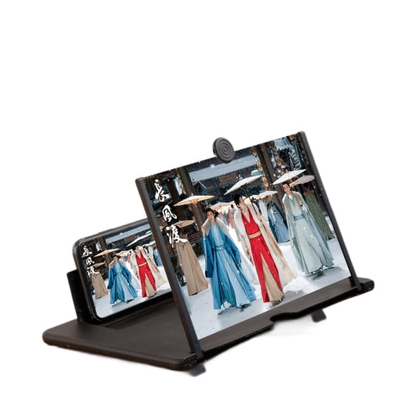 Mobile Phone Magnifier Screen, 3D HD Magnifying Projector Screen Enlarger for Movies Videos and Gaming,Foldable Phone Stand with Screen Amplifier, Compatible with All Smartphones