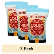 (3 pack) Colby Ridge Kettle Corn Gourmet Craft Popped Popcorn Snack Sized Small Batch (1/2 Gal. 8 Cups)